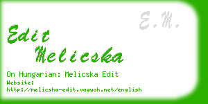 edit melicska business card